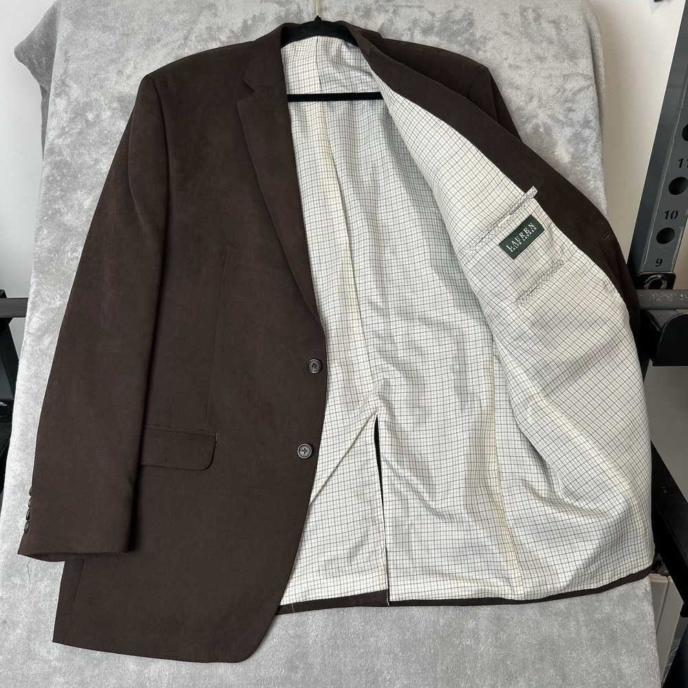 Lauren Ralph Lauren Golf Blazer Color Brown Preppy College Men's Size Large 46 L - Picture 2 of 16